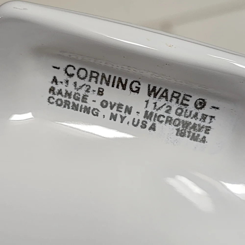 Vintage Corning Ware LE PERSIL LA SAUGE A-1 1/2 -B 1 1/2 w/ Pyrex‎ A 7 C Lid